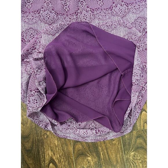 RIP CURL BOHO MEDALLION SCROLL PRINT PURPLE WHITE LINED STRAPLESS MAXI DRESS‎ XS - Picture 10 of 12